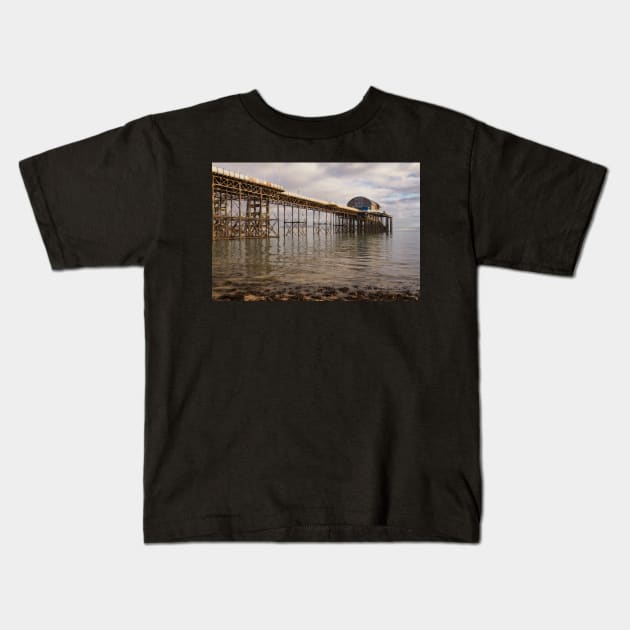 Mumbles Pier and Lifeboat Station Kids T-Shirt by dasantillo